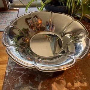 Vintage Maridonial Brand Stainless Steel Decorative Serving Bowl